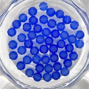50pcs Beads for Jewelry #20158 Blue Table Cut Faceted Beads